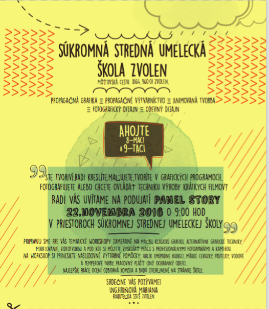 Pozvánka na „Panel Story“ 2016